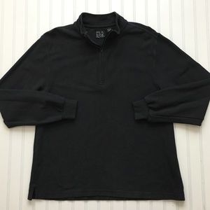 JoS A Bank 1/4 Zip Cotton Pullover Sweater Large